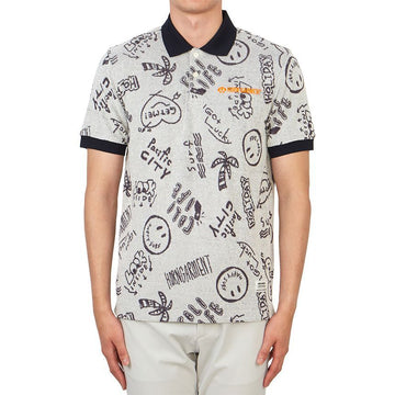 HORN GARMENT Men's Polo Short Sleeve T-Shirt HCM 3A AP04 WHITE 57372951