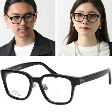 MONCLER Brille ML5191D Luxus rechteckige Hornbrille Asian Fit ML5191D-001 123515755