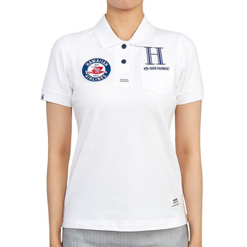 HORN GARMENT Women's Golf Short Sleeve T-Shirt HCW 2A AP85 WHITE 35567191
