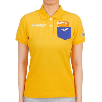 HORN GARMENT Golf Apparel Women's Short Sleeve T-Shirt HCW 2A AP05 YELLOW 35339993