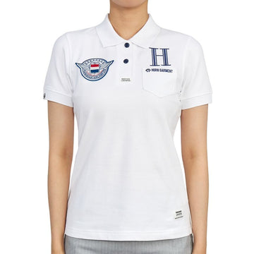 HORN GARMENT Golfbekleidung Damen Kurzarm T-Shirt HCW 2A AP84 WEISS 35567188