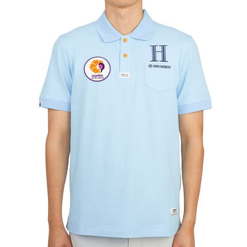 HORN GARMENT ゴルフウェア メンズ 半袖Tシャツ HCM 2A AP87 SAX 35466388