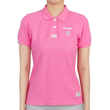 HORN GARMENT Women's Short Sleeve Golf Shirt HCW 2A AP01 PINK 35339980