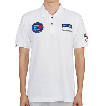 HORN GARMENT ゴルフウェア メンズ 半袖Tシャツ HCM 2A AP04 ホワイト 35255638