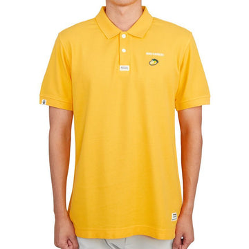 HORN GARMENT Men's Short Sleeve Golf Shirt HCM 2A AP01 YELLOW 35255636