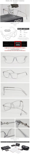 Moncler Eyeglasses Frame ML5205F Luxury Square Horn Rim Fashion Asian Fit 123515743 [P]