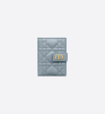 Dior Caro Dandelion Card Holder Cloud Blue Calfskin 133716309