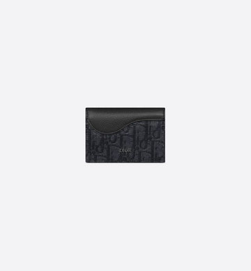 Dior Saddle Business Card Holder Black 134015026 [P]