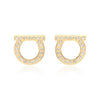 Salvatore Ferragamo Gancini Crystal Large Earrings 152196807 [P]