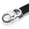 SALVATORE FERRAGAMO Gancini Schwarz/Braun Glänzende Wendegürtel 679535 644557 145240185 [P]