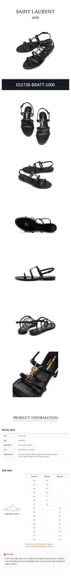 SAINT LAURENT カサンドラ フラット サンダル 28172531 [P]