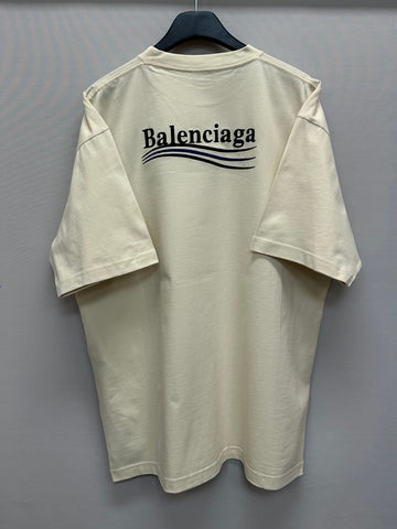 BALENCIAGA Besticktes Logo Wave Politische Kampagne T-Shirt 110 134045978