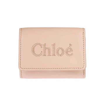 CHLOE ロゴ刺繍二つ折り財布 セメントピンク CHC23AP875I10 6J5 56954452