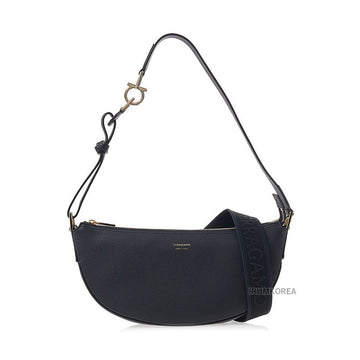 SALVATORE FERRAGAMO 21 9873 NERO LS RICAMO 0782182 SS25 レディース カーブクローザー ショルダーバッグ 134049016
