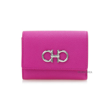 Salvatore Ferragamo Charming Pink Gambit 3-Fold Wallet 134049192