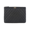 CHANEL Boy Caviar Gold Clutch Bag New Medium A84406 134091905 [P]