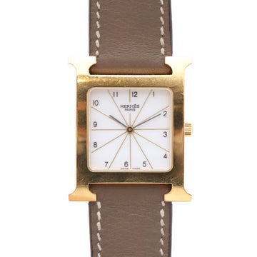HERMES HH1.501 Hアワークォーツミディアム26mmレザー バンド時計kk38100863 134105709