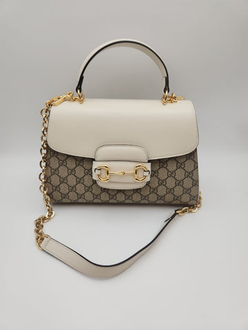 GUCCI ホースビット 1955 トート兼ショルダーバッグ アイボリー (702049) 134112846