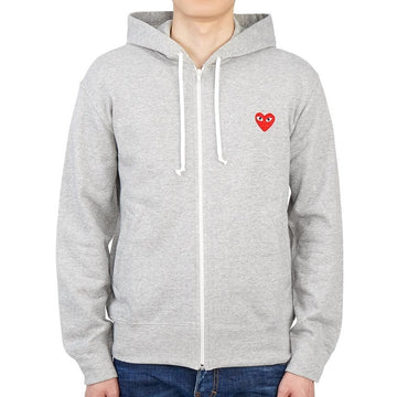 Comme Des Garcons Red Patch Hooded Zip-Up 134114170 [P]