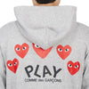 Comme Des Garcons Red Patch Hooded Zip-Up 134114170 [P]