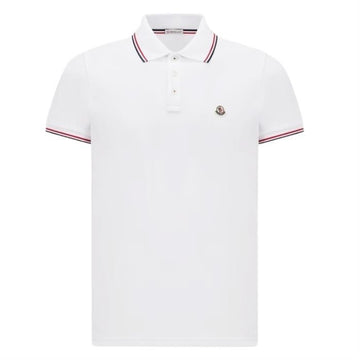 Moncler 3-Color Trim Cotton Pique Polo Shirt 8A70300 84556 001 134114570