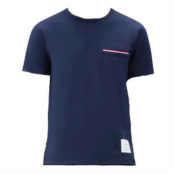 Thom Browne RWB Pocket Trimming Medium Weight Jersey Cotton T-Shirt 134114584
