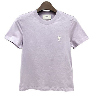 AMI Herzlogo Bio-Baumwolle Crop T-Shirt für Damen Lila 128932208
