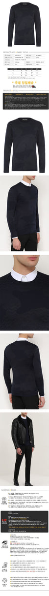 NEIL BARRETT Kamo Wave Strick Navy PBMA496 B606C 466 162377485 [P]