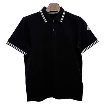 MONCLER ストライプトリミングコットンピケポロシャツ 131407336