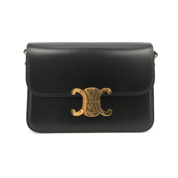 CELINE Triope Shiny Kalbsleder Kleine Schultertasche 134382536