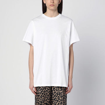 MAXMARA MANGO ロゴ刺繍 オーバーフィット Tシャツ ホワイト 24FW 90847713