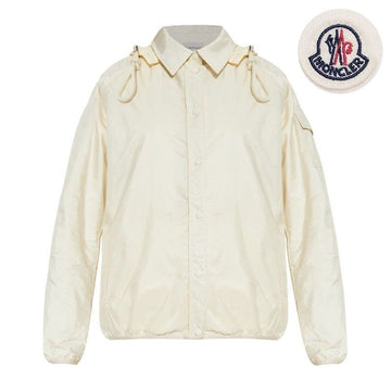 MONCLER Logo Hoodie Jacke Ivory 2F00001 539ZD 004A 125120203