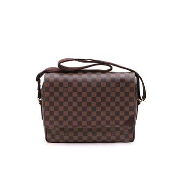 Louis Vuitton N41149 Damier Eben Canvas Shell Tote MM Men's Messenger Bag and Crossbody Bag kk60090614 134554850
