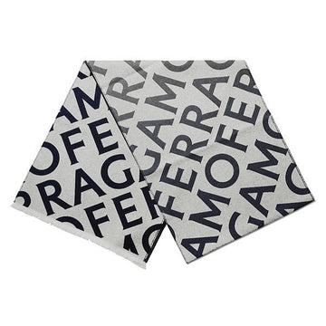 SALVATORE FERRAGAMO レタリング ダブル ウール カシミア スカーフ 320795 770199 145239918