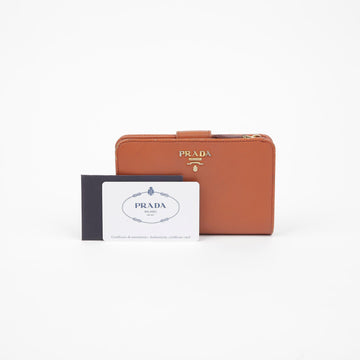 Prada 1M1225 Metal Logo Compact Wallet 139349977