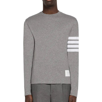 THOM BROWNE Klassisches diagonales Langarm-T-Shirt MJS169G 07862 055 134939250