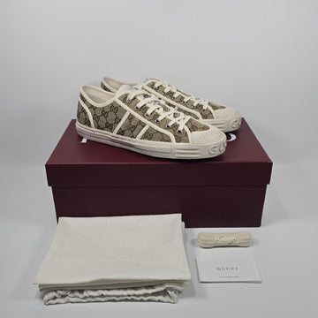 Gucci Beige Ebony Original GG Canvas Sneakers 8.5 134950173