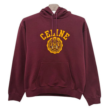 CELINE Blason Logo Druck Baumwolle Fleece Hoodie Bordeaux Wein RY07V670Q FYU4 134951866