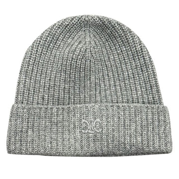 CELINE Tréson Logo Stickerei Cashmere Beanie Medium Grey (AA00E264W 09GM) 134951876