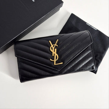 SAINT LAURENT Monogram Frauen Geldbörse Schwarz (372264) 135054585