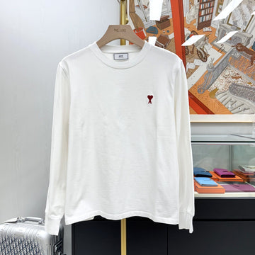 AMI ハートロゴ刺繍Tシャツ ホワイト 3 135106874