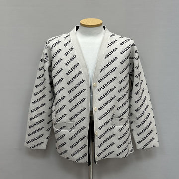 Balenciaga Allover Logo Oversized Cardigan 1 135107769