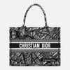 DIOR Book Tote Medium Black und White Stickerei M1296ZOMP_M46I 68178470 [P]