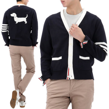 THOM BROWNE 4-Bar Hector Intarsia Cardigan 25SS A3006 415 135120020