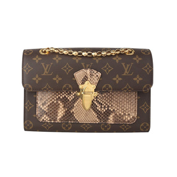 LOUIS VUITTON N92961 Monogram Python Biguai Gold Chain Flap Crossbody Bag 34895Y 135129605