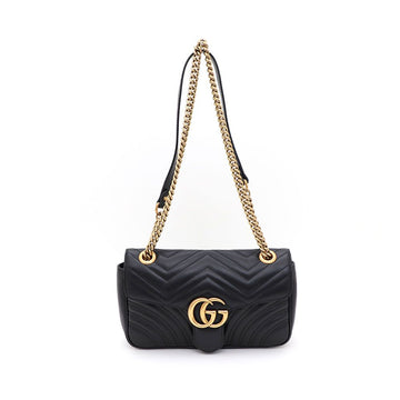 GUCCI GG Marmont Matelassé Schultertasche mit goldfarbener Kette Small Crossbody 443497 kk26246377 135201703