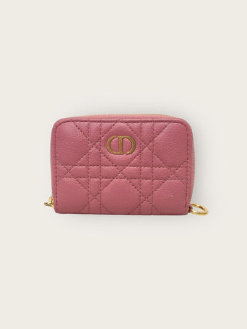 Dior Yaro Pink Cannage Caro Detachable Cardholder 135285055