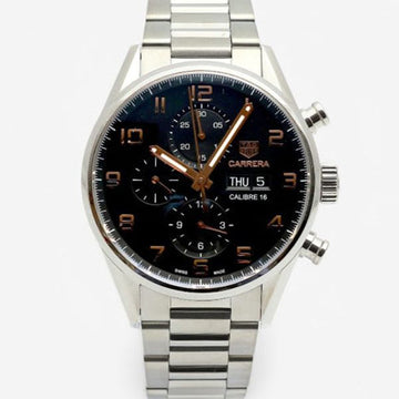 Tag Heuer Carrera 43 Men's Steel Watch CV2A1AB Rose Gold Hands Chronograph Caliber 16 Automatic 2018 Guarantee Box 135362395