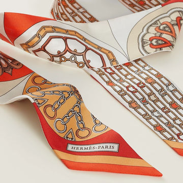 HERMES Seiden-Petit-Schal Éphe Coleridoskopf Twilly 135389303