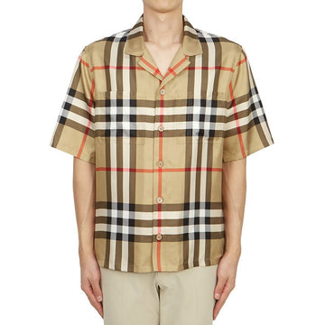 Burberry Checked Men's Short Sleeve Shirt REEPHAM 8050279 A7028 62937318 [P]